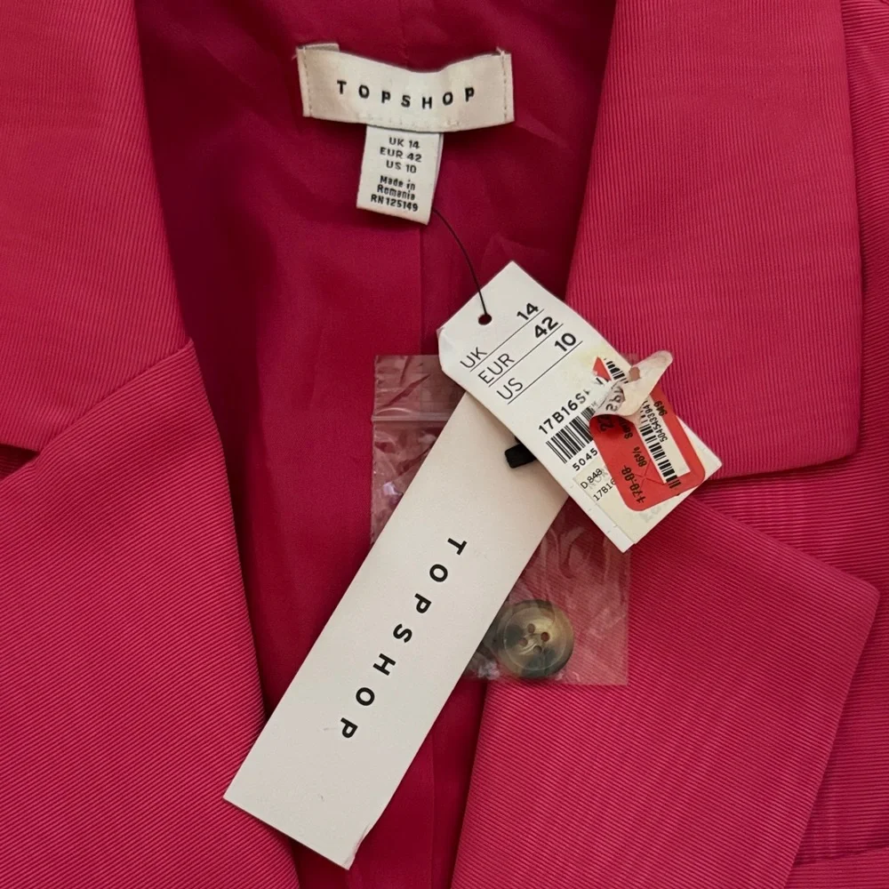 Topshop Bold Pink Blazer short set - Picture 8 of 8